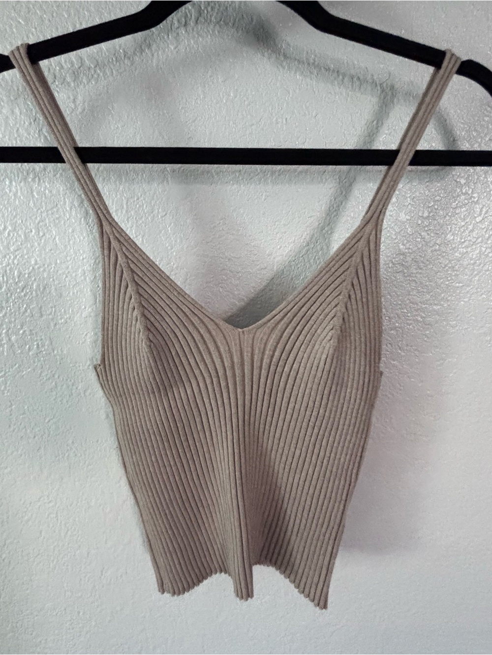 H&M Ribbed V-Neck Camisole - Taupe